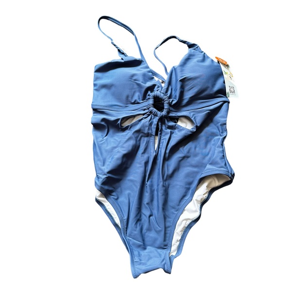 NWT Charmo | Blue-Gray Teardrop-Cutout One-Piece - Large - Picture 5 of 6